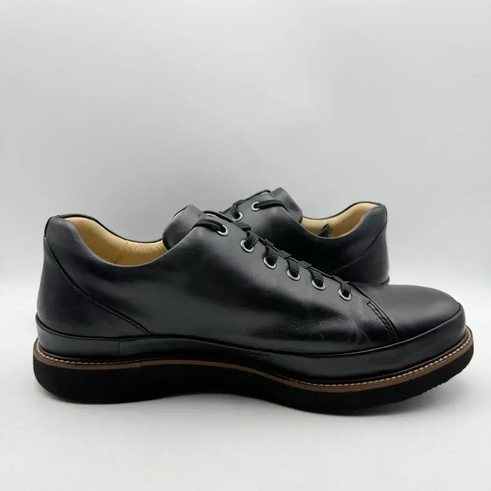 Samuel Hubbard Mens DressFast Dress Sneaker Size 11 XWIDE Black Leather EUC
